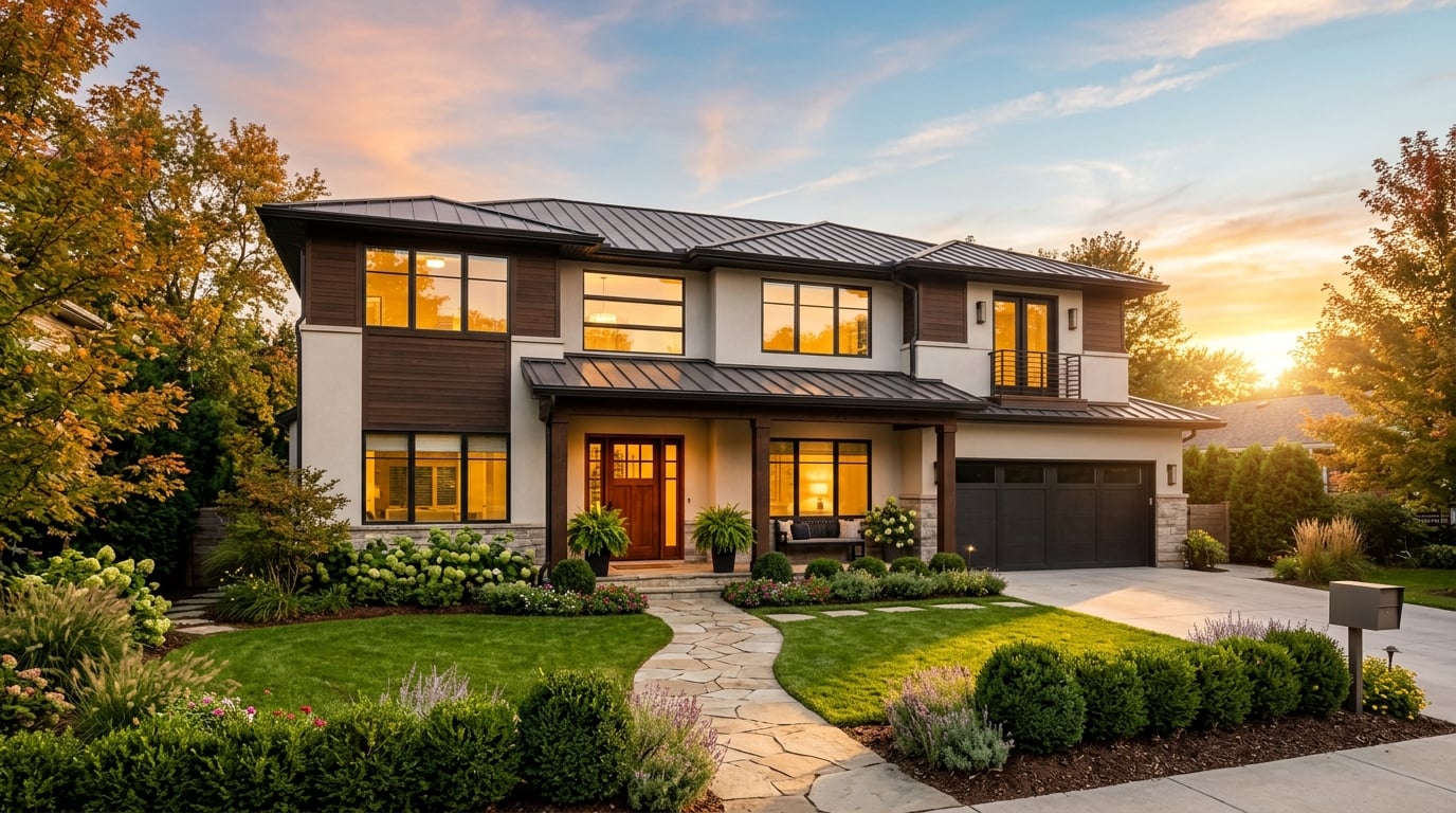 Beautiful modern home exterior